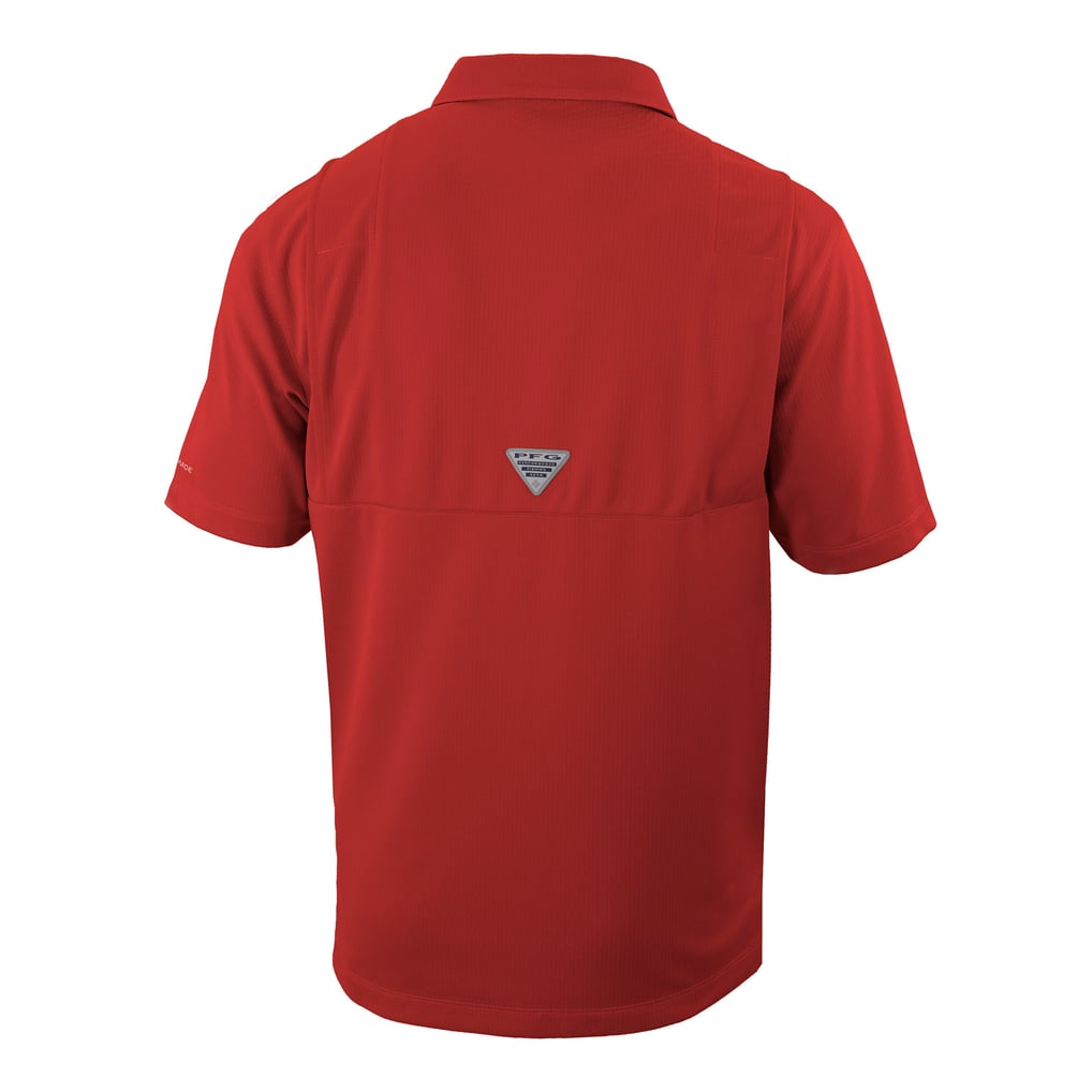  Calgary Flames Columbia Flycaster Omni-Wick Pocket Polo - Red